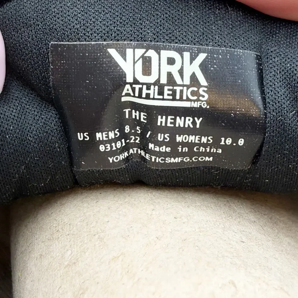 YORK Athletics Mens Henry Runner Sweatshirt Sneaker US 8.5 Grey Heather NIB